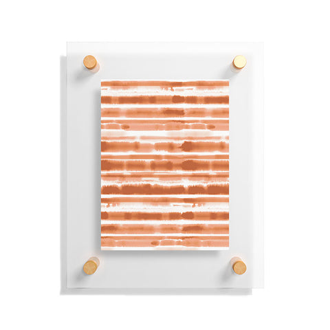 Jacqueline Maldonado Watercolor Stripes Orange Floating Acrylic Print