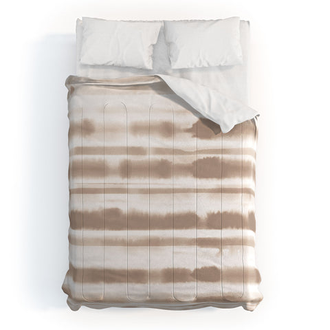 Jacqueline Maldonado Watercolor Stripes Taupe Comforter
