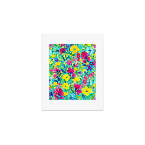 Jacqueline Maldonado Wild Garden Aqua Art Print