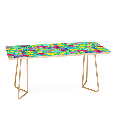 Jacqueline Maldonado Wild Garden Aqua Coffee Table