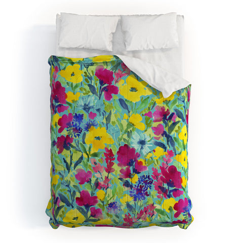 Jacqueline Maldonado Wild Garden Aqua Comforter