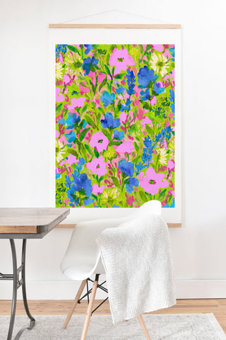 Jacqueline Maldonado Wild Garden Lime Art Print And Hanger