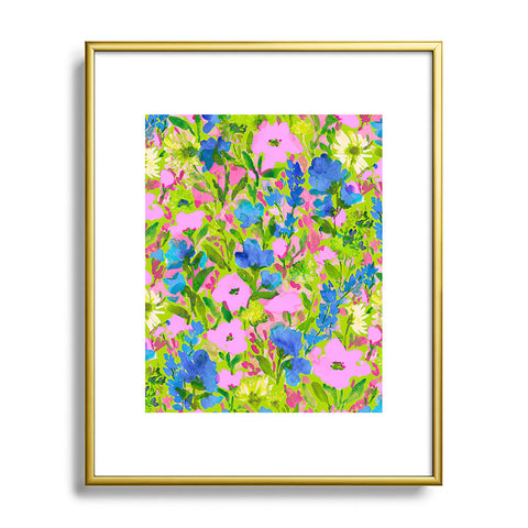 Jacqueline Maldonado Wild Garden Lime Metal Framed Art Print