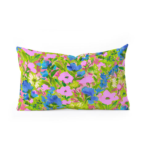 Jacqueline Maldonado Wild Garden Lime Oblong Throw Pillow