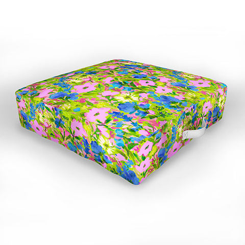 Jacqueline Maldonado Wild Garden Lime Outdoor Floor Cushion
