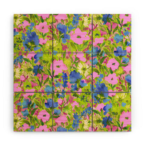 Jacqueline Maldonado Wild Garden Lime Wood Wall Mural