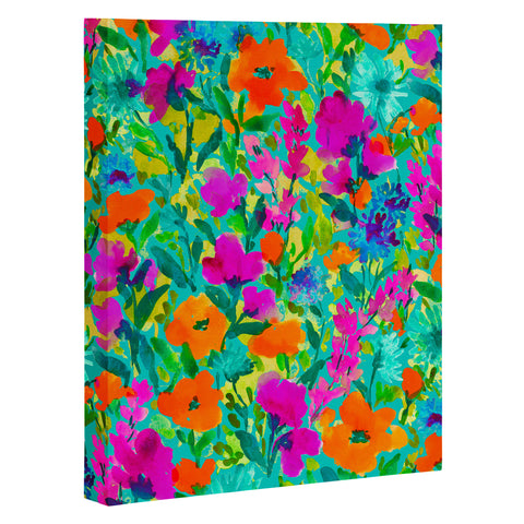 Jacqueline Maldonado Wild Garden Teal Art Canvas