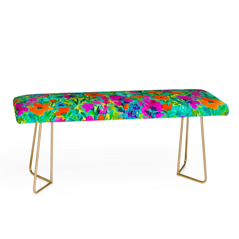 Jacqueline Maldonado Wild Garden Teal Bench