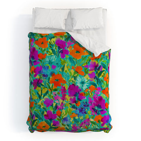Jacqueline Maldonado Wild Garden Teal Comforter