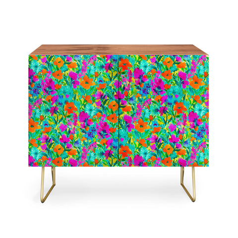 Jacqueline Maldonado Wild Garden Teal Credenza