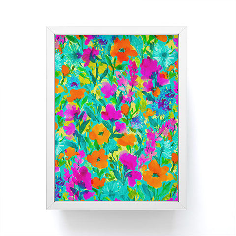 Jacqueline Maldonado Wild Garden Teal Framed Mini Art Print