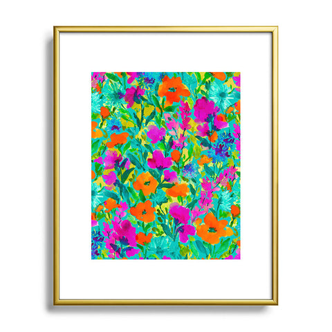 Jacqueline Maldonado Wild Garden Teal Metal Framed Art Print