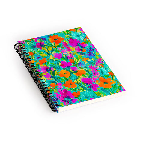 Jacqueline Maldonado Wild Garden Teal Spiral Notebook