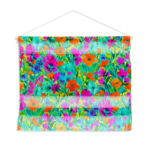 Jacqueline Maldonado Wild Garden Teal Wall Hanging Landscape