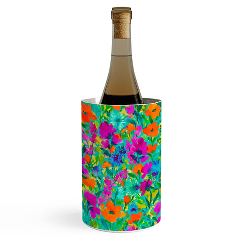 Jacqueline Maldonado Wild Garden Teal Wine Chiller