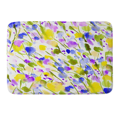 Jacqueline Maldonado Wild Nature Yellow Memory Foam Bath Mat