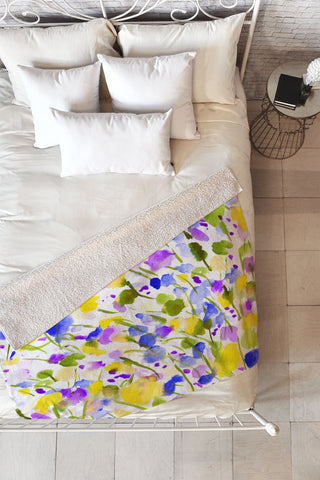 Jacqueline Maldonado Wild Nature Yellow Fleece Throw Blanket