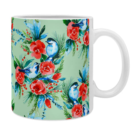 Jacqueline Maldonado Winter Birds Light Green Coffee Mug