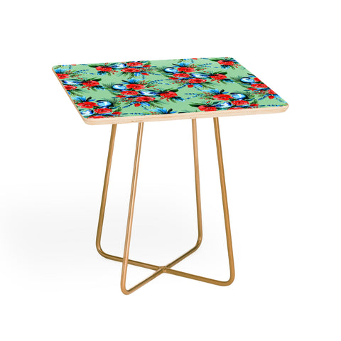 Jacqueline Maldonado Winter Birds Light Green Side Table