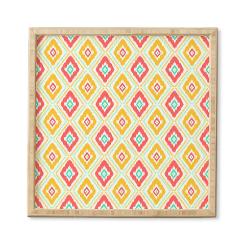 Jacqueline Maldonado Zig Zag Ikat White Framed Wall Art