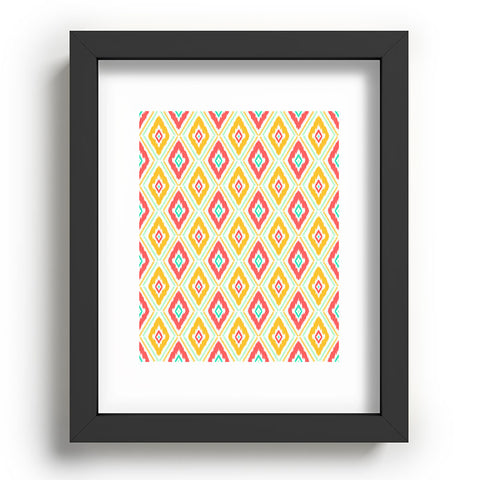 Jacqueline Maldonado Zig Zag Ikat White Recessed Framing Rectangle