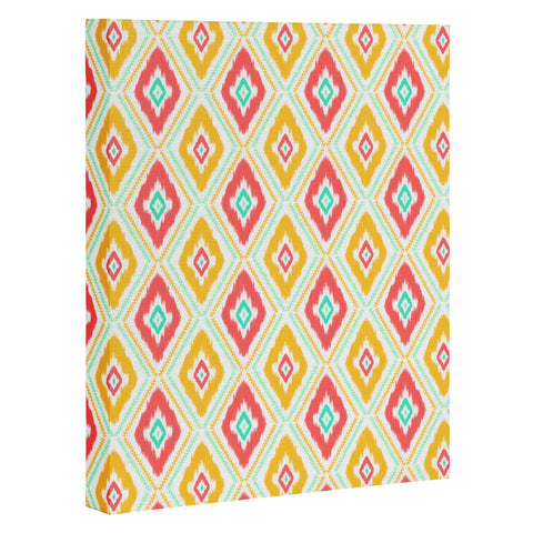 Jacqueline Maldonado Zig Zag Ikat White Art Canvas