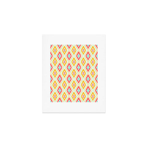Jacqueline Maldonado Zig Zag Ikat White Art Print