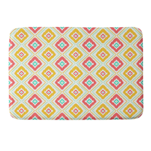 Jacqueline Maldonado Zig Zag Ikat White Memory Foam Bath Mat