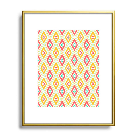 Jacqueline Maldonado Zig Zag Ikat White Metal Framed Art Print