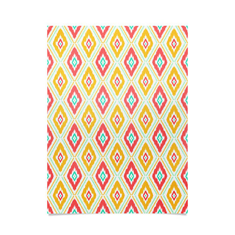 Jacqueline Maldonado Zig Zag Ikat White Poster
