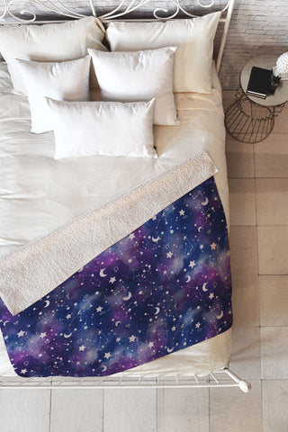 Jacqueline Maldonado Zodiac Silver Fleece Throw Blanket