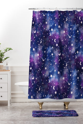 Jacqueline Maldonado Zodiac Silver Shower Curtain And Mat