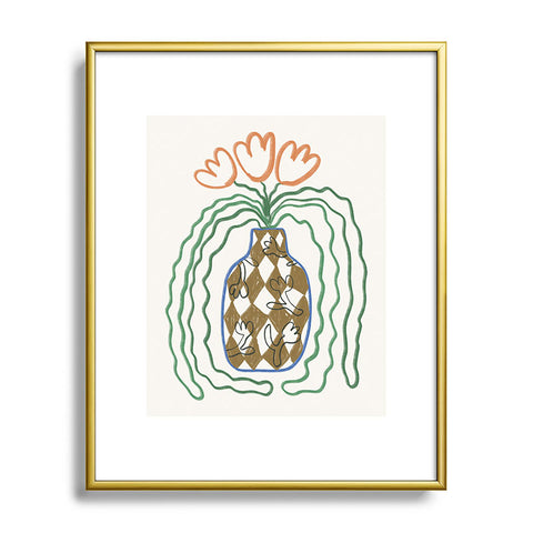 Jae Polgar Tiny Bunch Metal Framed Art Print