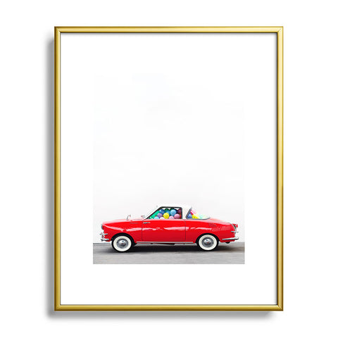 Jeff Mindell Photography Balloon Car Vertical Metal Framed Art Print