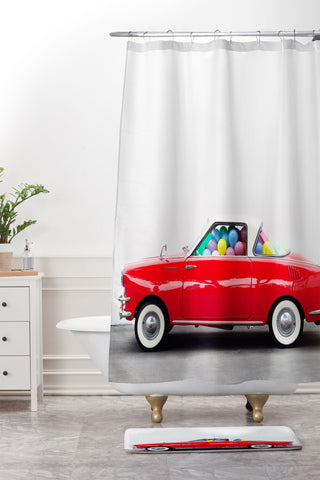 Jeff Mindell Photography Balloon Car Vertical Shower Curtain And Mat