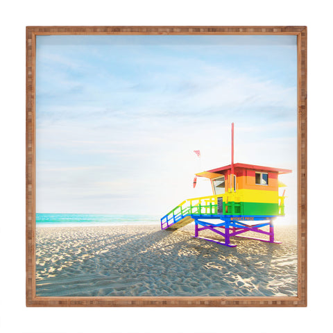 Jeff Mindell Photography Lifeguard Stand Venice Beach Square Tray