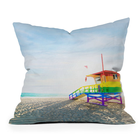 Jeff Mindell Photography Lifeguard Stand Venice Beach Throw Pillow