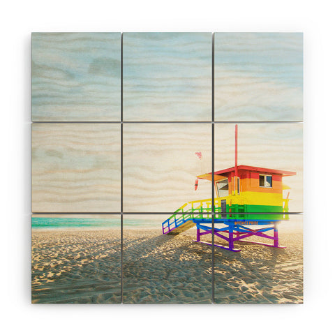 Jeff Mindell Photography Lifeguard Stand Venice Beach Wood Wall Mural