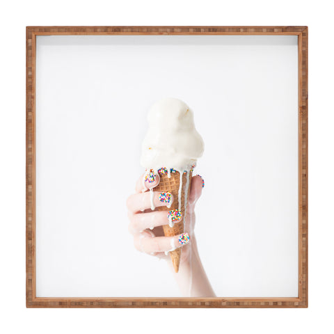 Jeff Mindell Photography Melting Ice Cream Square Tray