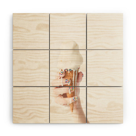 Jeff Mindell Photography Melting Ice Cream Wood Wall Mural
