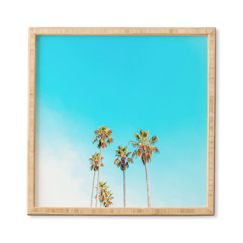 Jeff Mindell Photography Palms on Blue Framed Wall Art