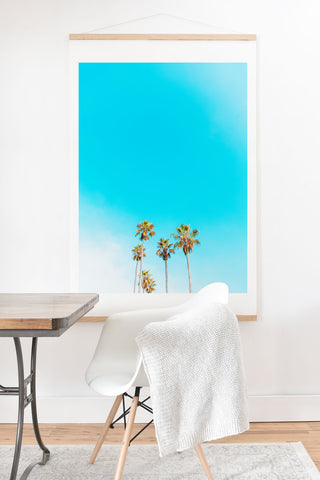 Jeff Mindell Photography Palms on Blue Art Print And Hanger