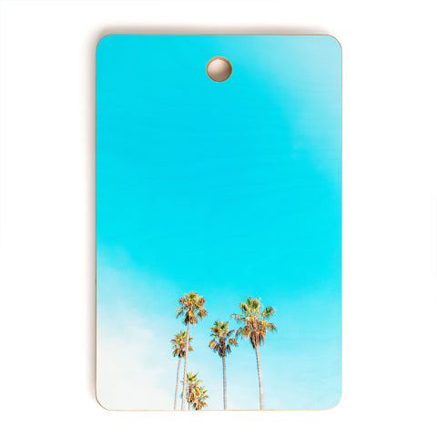 Jeff Mindell Photography Palms on Blue Cutting Board Rectangle