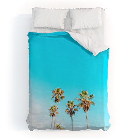 Jeff Mindell Photography Palms on Blue Duvet Cover
