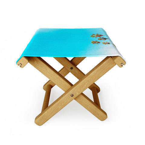 Jeff Mindell Photography Palms on Blue Folding Stool