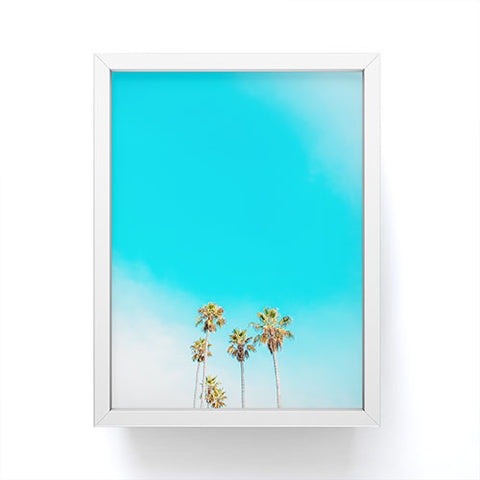 Jeff Mindell Photography Palms on Blue Framed Mini Art Print