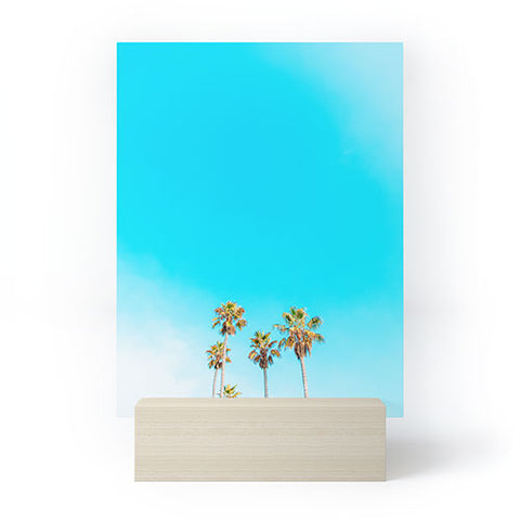 Jeff Mindell Photography Palms on Blue Mini Art Print