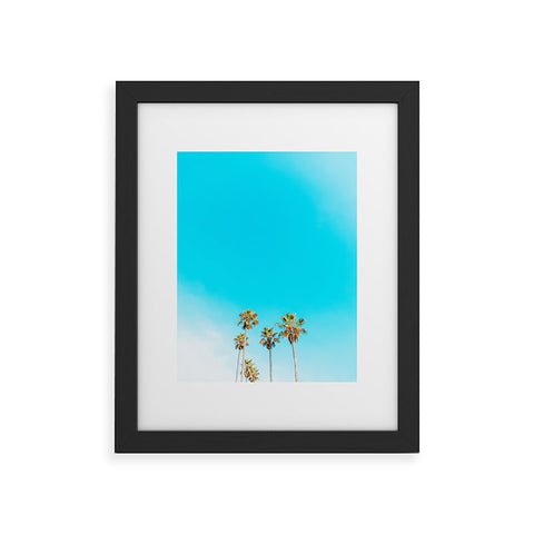 Jeff Mindell Photography Palms on Blue Framed Art Print