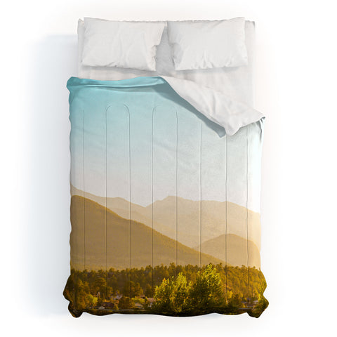 Jeff Mindell Photography Sunrise over Estes Park Comforter