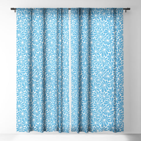 Jenean Morrison All Summer Long in Blue Sheer Window Curtain